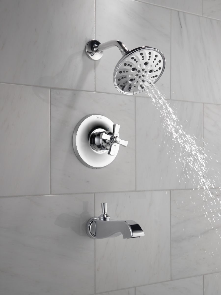 DELTA Dorval Handle - Volume FM Tub Filler/ 14S — Chrome
