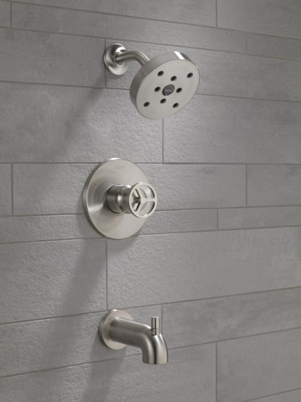 DELTA Trinsic H2OKINETIC Tub Shower Trim — Stainless