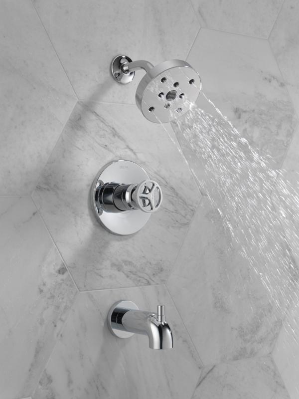 DELTA Trinsic H2OKINETIC Tub Shower Trim — Chrome