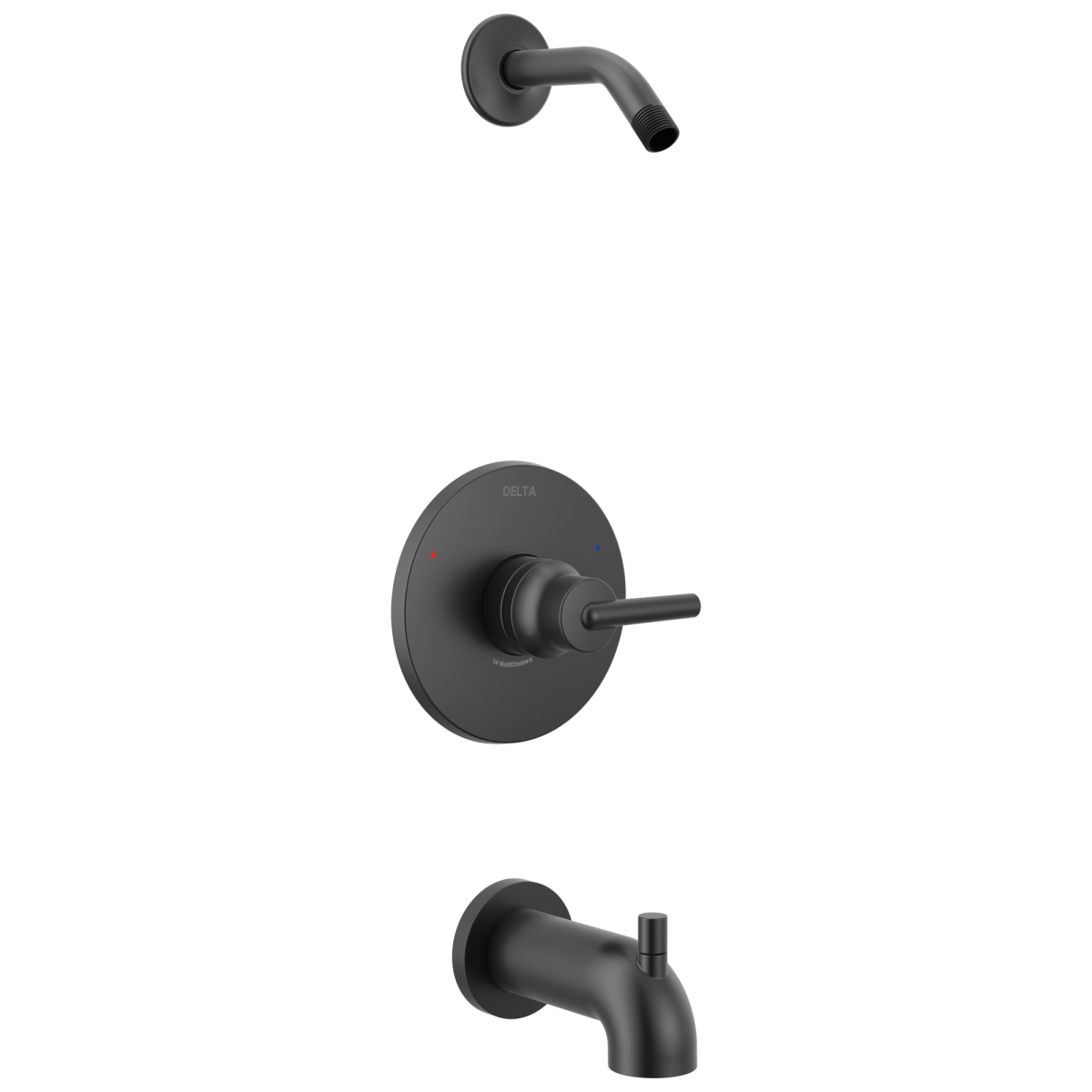 DELTA Trinsic Monitor 14 Series Tub & Shower Trim - Less Head — Matte Black