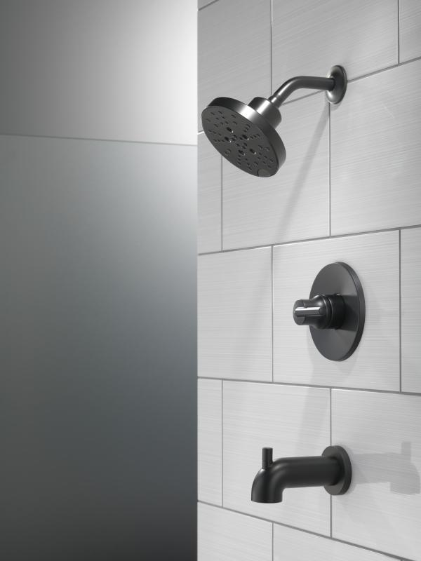 DELTA Trinsic Monitor 14 Series Tub & Shower Trim - Less Head — Matte Black
