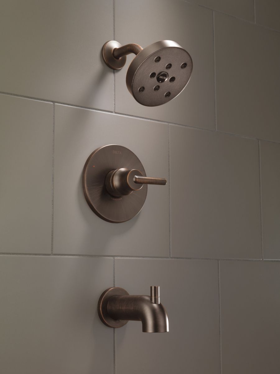 DELTA Trinsic Monitor 14 Series H2OKINETIC Tub & Shower Trim — Venetian Bronze