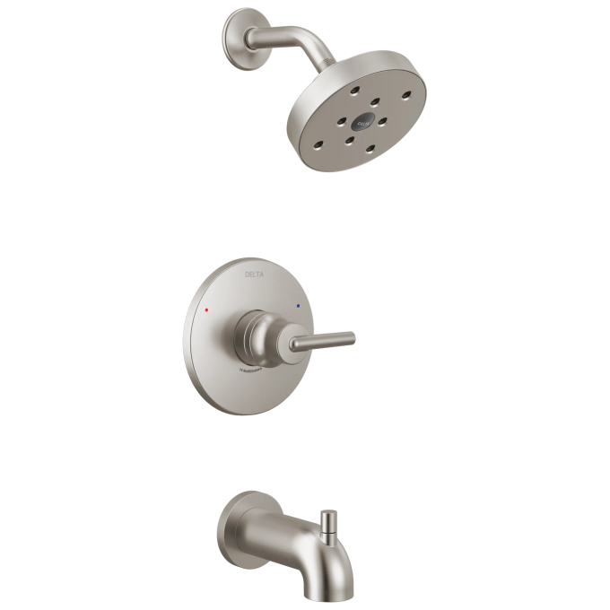 DELTA Trinsic Monitor 14 Series H2OKINETIC Tub & Shower Trim — Stainless