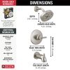 DELTA Trinsic Monitor 14 Series H2OKINETIC Tub & Shower Trim — Stainless