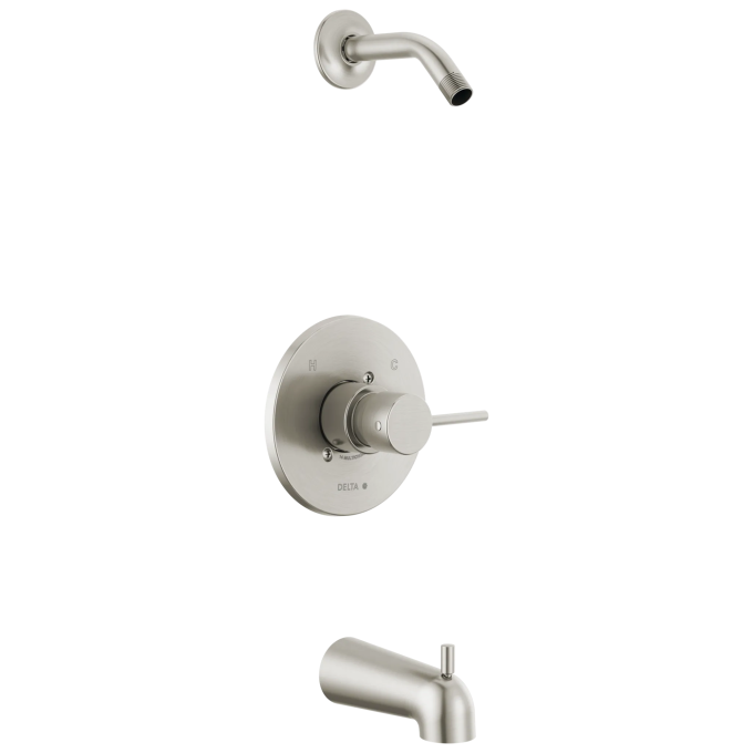 DELTA Modern Monitor 14 Series Tub & Shower Trim - Less Head — Stainless