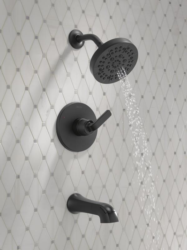 DELTA Lineax Monitor 14 Series Tub & Shower Trim — Matte Black