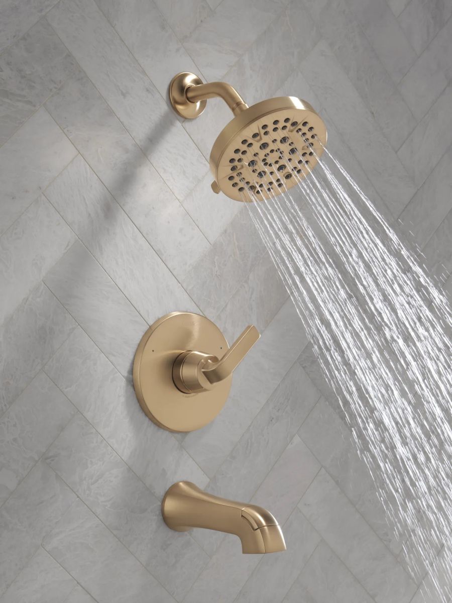 DELTA Lineax Monitor 14 Series Tub & Shower Trim — Champagne Bronze