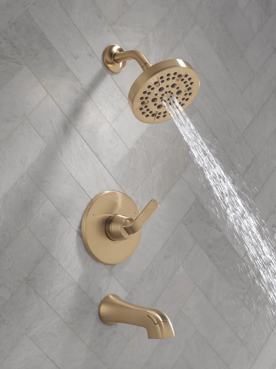 DELTA Lineax Monitor 14 Series Tub & Shower Trim — Champagne Bronze