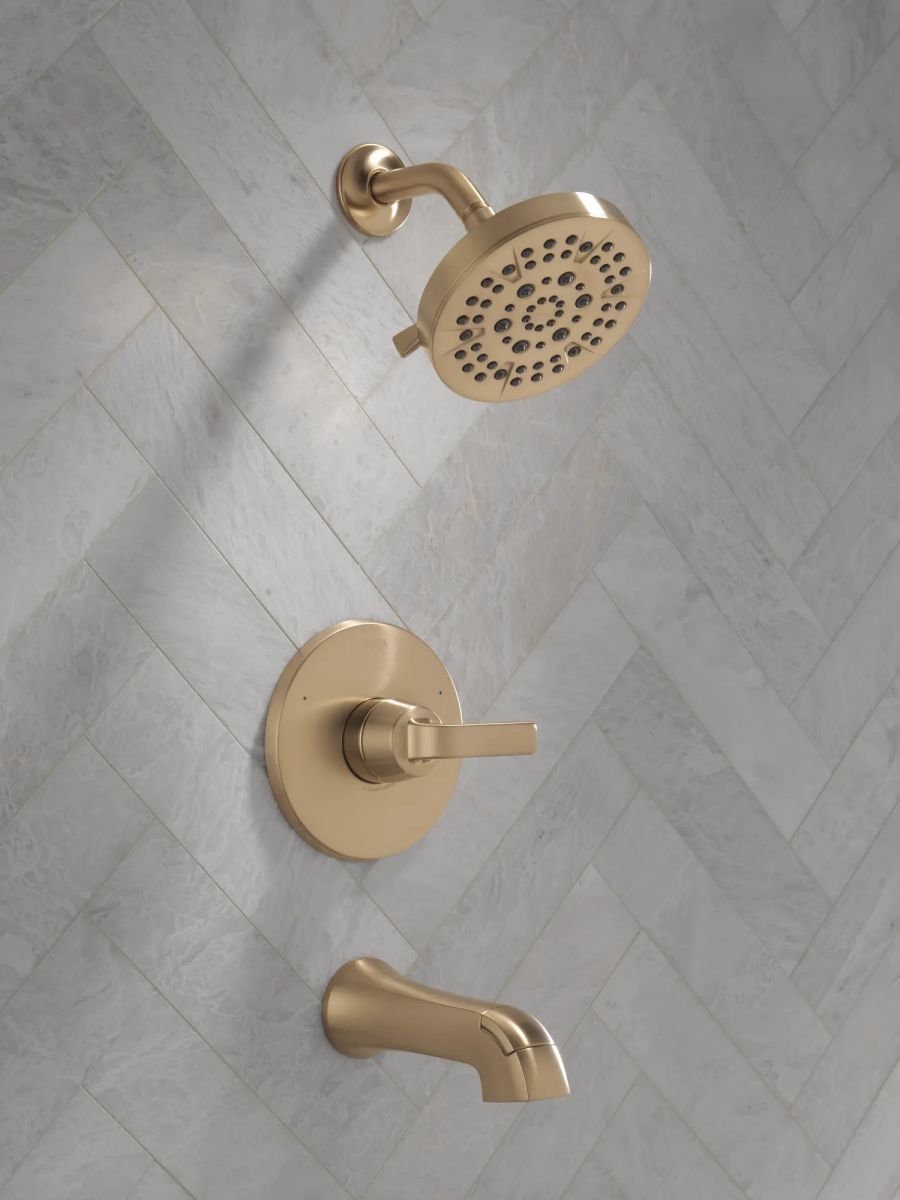 DELTA Lineax Monitor 14 Series Tub & Shower Trim — Champagne Bronze