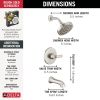 DELTA Lineax Monitor 14 Series Tub & Shower Trim — Stainless