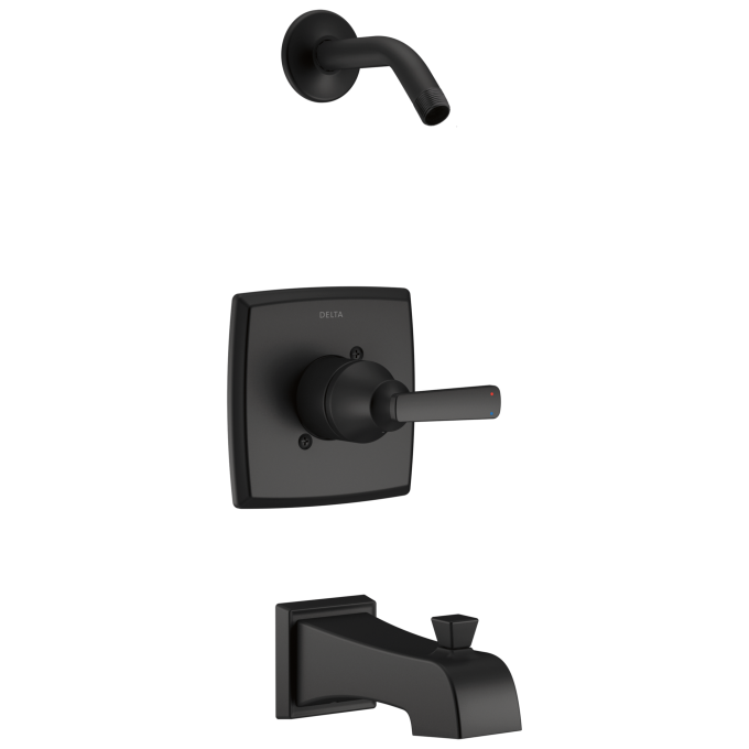 DELTA Ashlyn Monitor 14 Series Tub and Shower Trim - Less Head — Matte Black