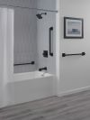 DELTA BathSafety Angular Modern Decorative ADA Grab Bar - 24" — Matte Black