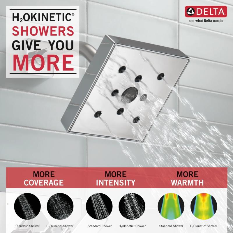 DELTA Ara Monitor 14 Series H2OKINETIC Tub & Shower Trim — Chrome