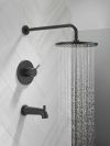 DELTA Modern Monitor 14 Series Tub & Shower Trim — Matte Black