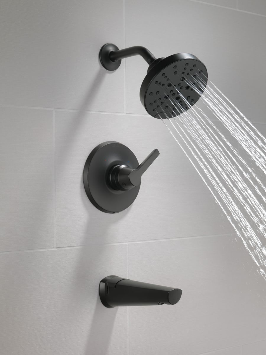 DELTA Galeon 14S Tub Shower Trim with H2OKinetic — Matte Black