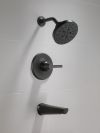 DELTA Galeon 14S Tub Shower Trim with H2OKinetic — Matte Black