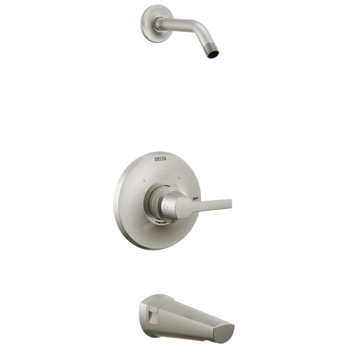 DELTA Galeon 14 Series Tub & Shower Trim - Less Head — Lumicoat® Stainless