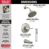 DELTA Galeon 14S Tub Shower Trim with H2OKinetic — Lumicoat® Stainless