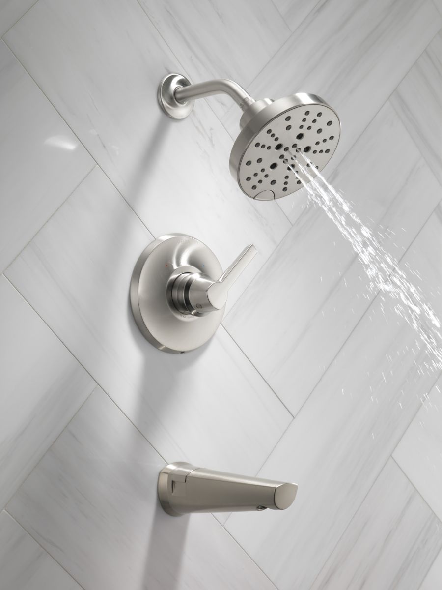 DELTA Galeon 14S Tub Shower Trim with H2OKinetic — Lumicoat® Stainless
