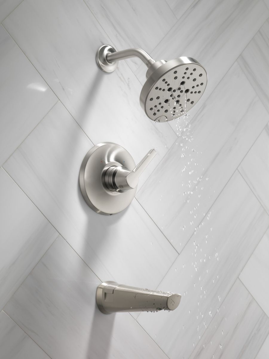 DELTA Galeon 14S Tub Shower Trim with H2OKinetic — Lumicoat® Stainless