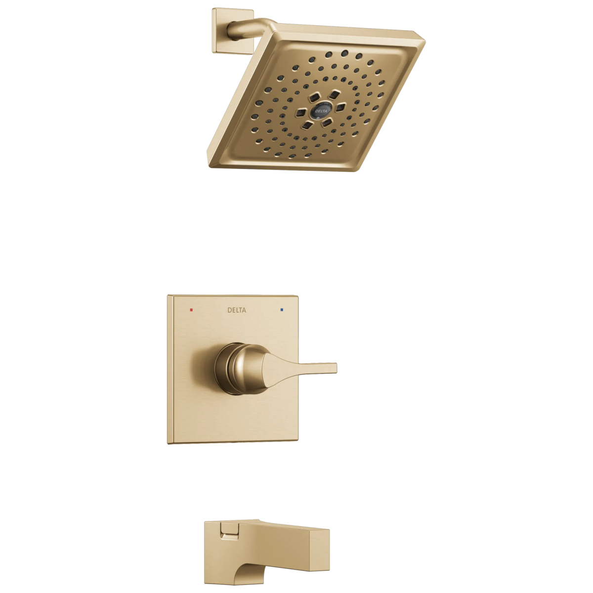 DELTA Zura Monitor 14 Series H2OKINETIC Tub and Shower Trim — Champagne Bronze