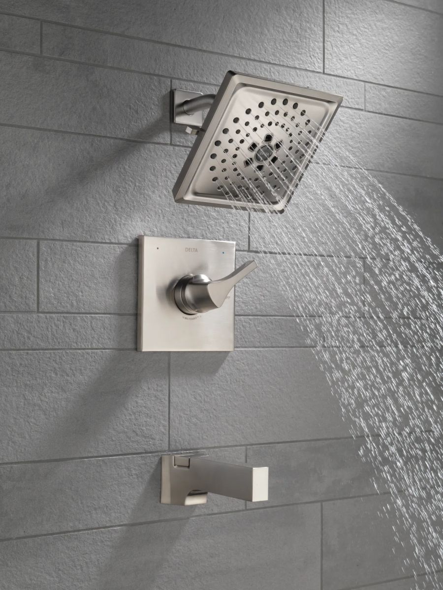 DELTA Zura Monitor 14 Series H2OKINETIC Tub & Shower Trim — Stainless