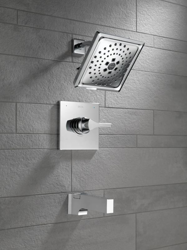 DELTA Zura Monitor 14 Series H2OKINETIC Tub & Shower Trim — Chrome