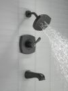 DELTA Stryke 14 Series Tub and Shower — Matte Black