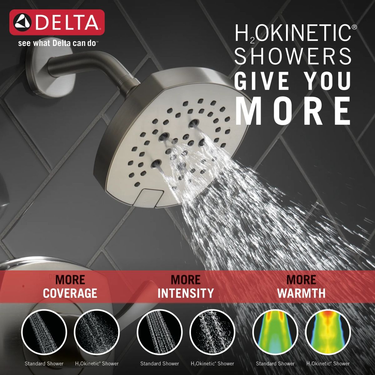 DELTA Stryke 14 Series Tub and Shower — Lumicoat® Stainless