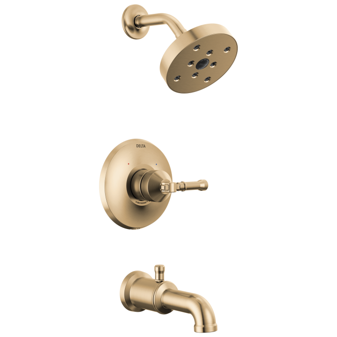 DELTA Broderick 14 Series Tub Shower Trim — Lumicoat® Champagne Bronze