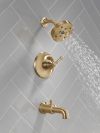 DELTA Broderick 14 Series Tub Shower Trim — Lumicoat® Champagne Bronze