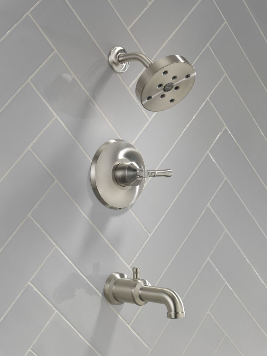 DELTA Broderick 14 Series Tub Shower Trim — Lumicoat® Stainless