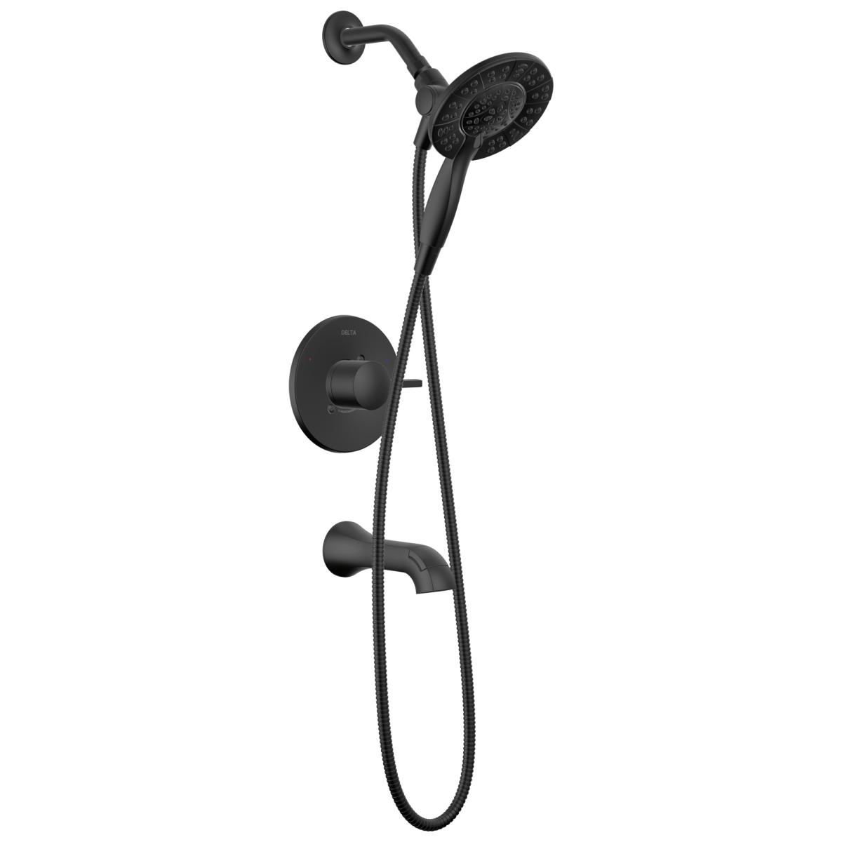 DELTA Albion  Monitor 14 Series Tub and Shower Trim Only with In2ition Hand Shower — Matte Black