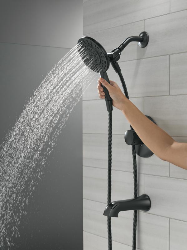 DELTA Albion  Monitor 14 Series Tub and Shower Trim Only with In2ition Hand Shower — Matte Black