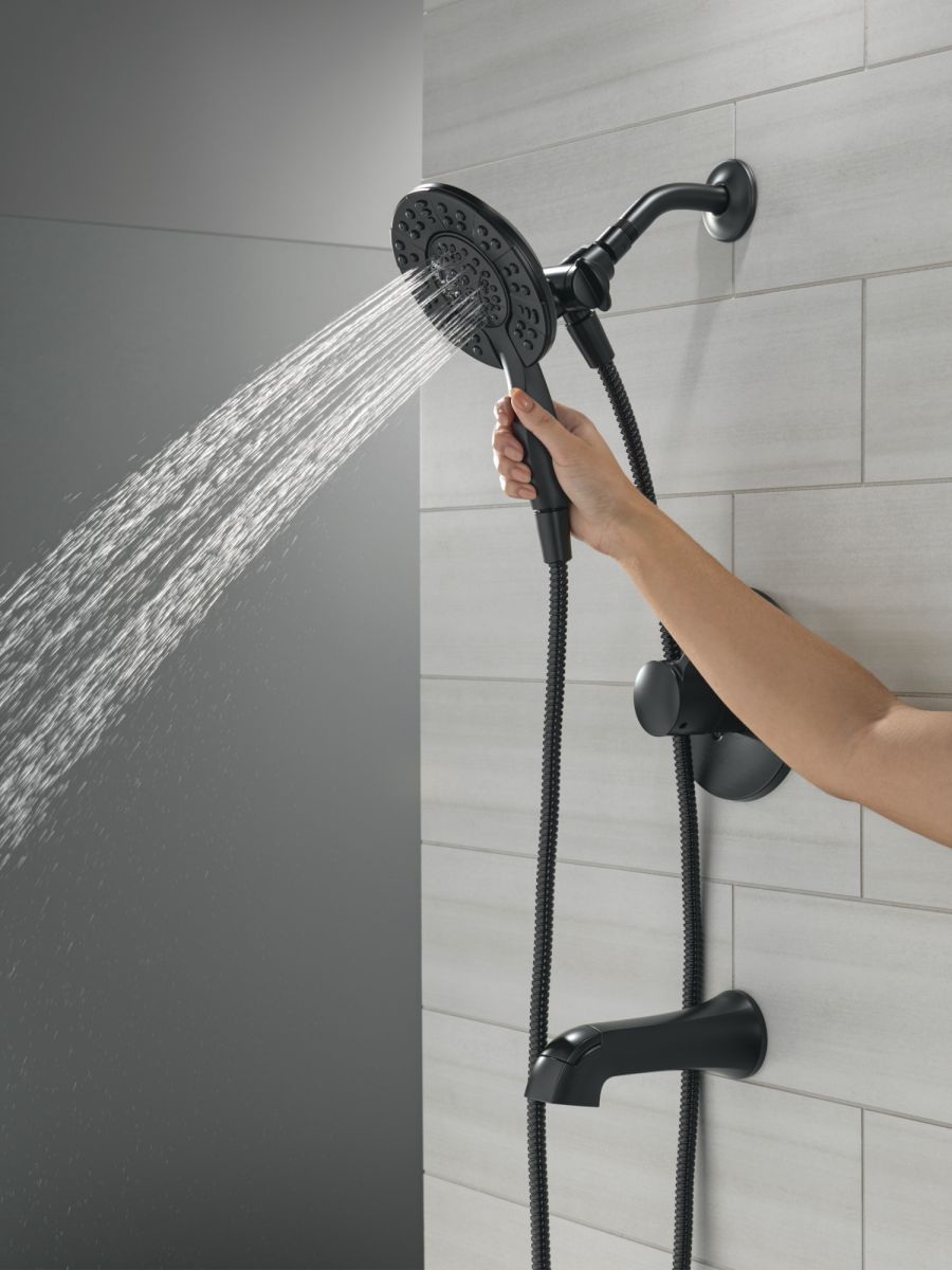 DELTA Albion  Monitor 14 Series Tub and Shower Trim Only with In2ition Hand Shower — Matte Black