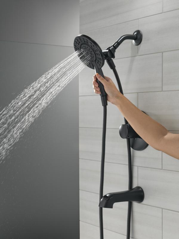 DELTA Albion  Monitor 14 Series Tub and Shower Trim Only with In2ition Hand Shower — Matte Black
