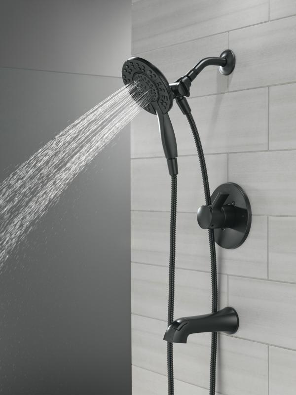 DELTA Albion  Monitor 14 Series Tub and Shower Trim Only with In2ition Hand Shower — Matte Black