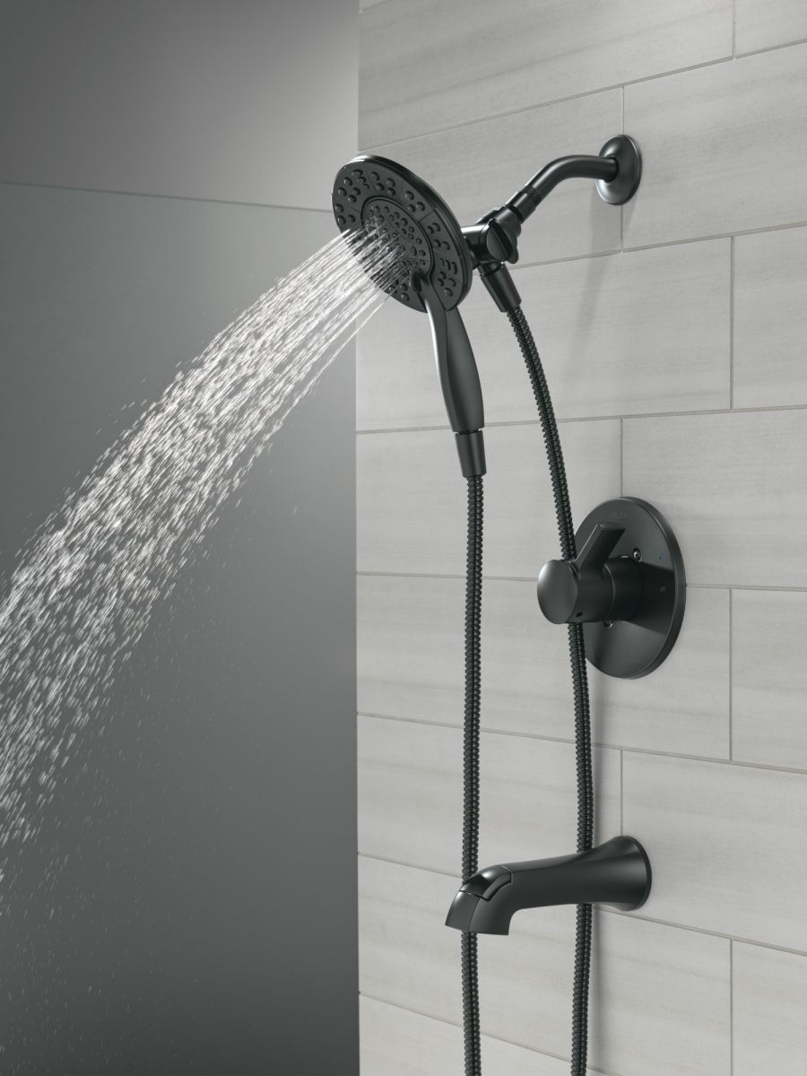 DELTA Albion  Monitor 14 Series Tub and Shower Trim Only with In2ition Hand Shower — Matte Black
