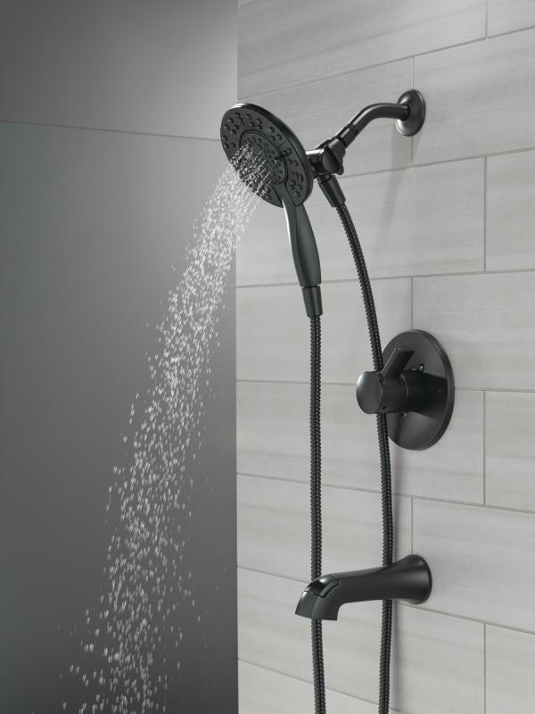 DELTA Albion  Monitor 14 Series Tub and Shower Trim Only with In2ition Hand Shower — Matte Black