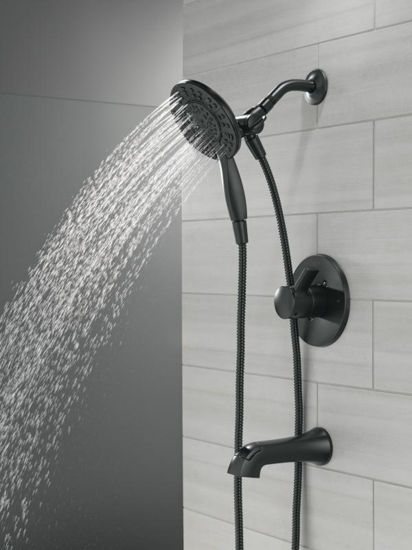 DELTA Albion  Monitor 14 Series Tub and Shower Trim Only with In2ition Hand Shower — Matte Black