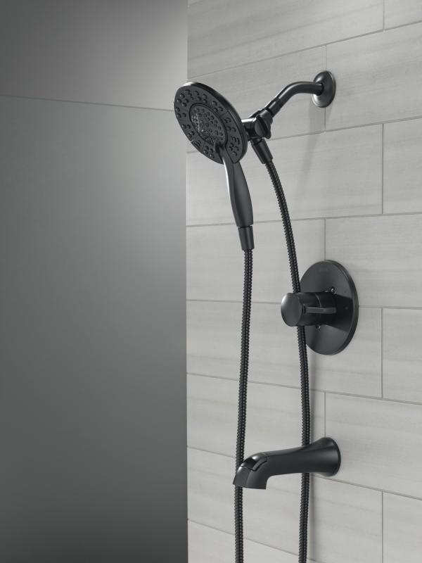 DELTA Albion  Monitor 14 Series Tub and Shower Trim Only with In2ition Hand Shower — Matte Black