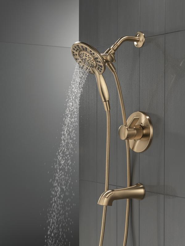 DELTA Albion  Monitor 14 Series Tub and Shower Trim Only with In2ition Hand Shower — Champagne Bronze