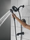 DELTA Albion  Monitor 14 Series Tub and Shower Trim Only with In2ition Hand Shower — Matte Black / Champagne Bronze