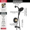 DELTA Albion  Monitor 14 Series Tub and Shower Trim Only with In2ition Hand Shower — Matte Black / Champagne Bronze
