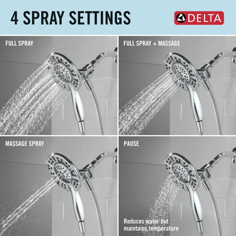 DELTA Albion  Monitor 14 Series Tub and Shower Trim Only with In2ition Hand Shower — Chrome