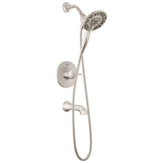 DELTA Albion  Monitor 14 Series Tub and Shower Trim Only with In2ition Hand Shower — Spotshield Brushed Nickel