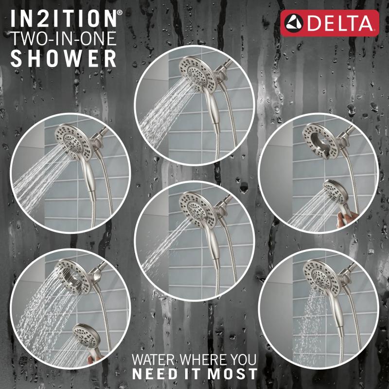 DELTA Albion  Monitor 14 Series Tub and Shower Trim Only with In2ition Hand Shower — Spotshield Brushed Nickel