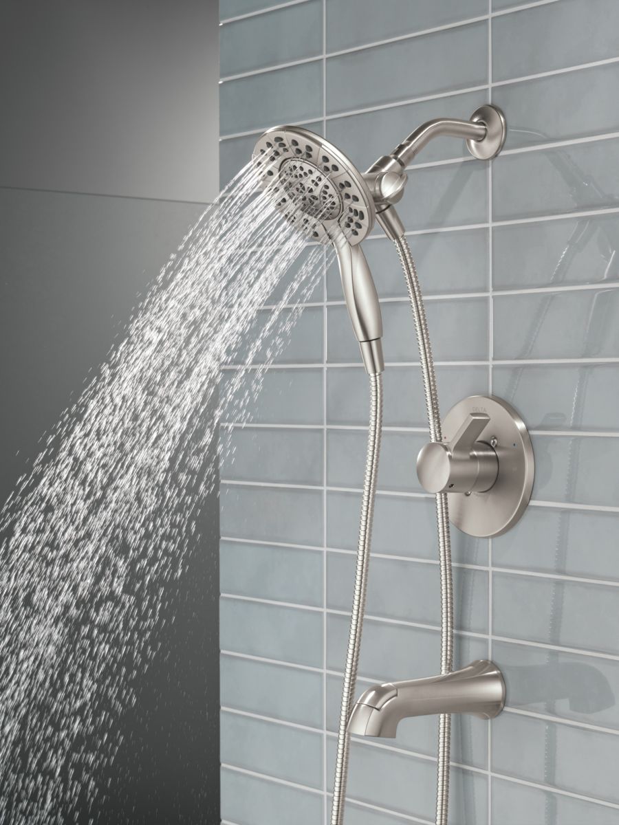 DELTA Albion  Monitor 14 Series Tub and Shower Trim Only with In2ition Hand Shower — Spotshield Brushed Nickel