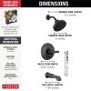 DELTA Tetra Monitor 14 Series Tub & Shower Trim — Matte Black
