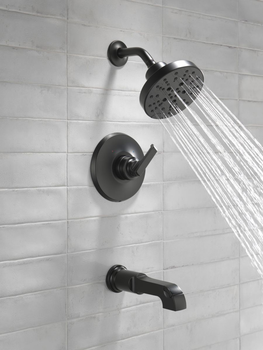 DELTA Tetra Monitor 14 Series Tub & Shower Trim — Matte Black